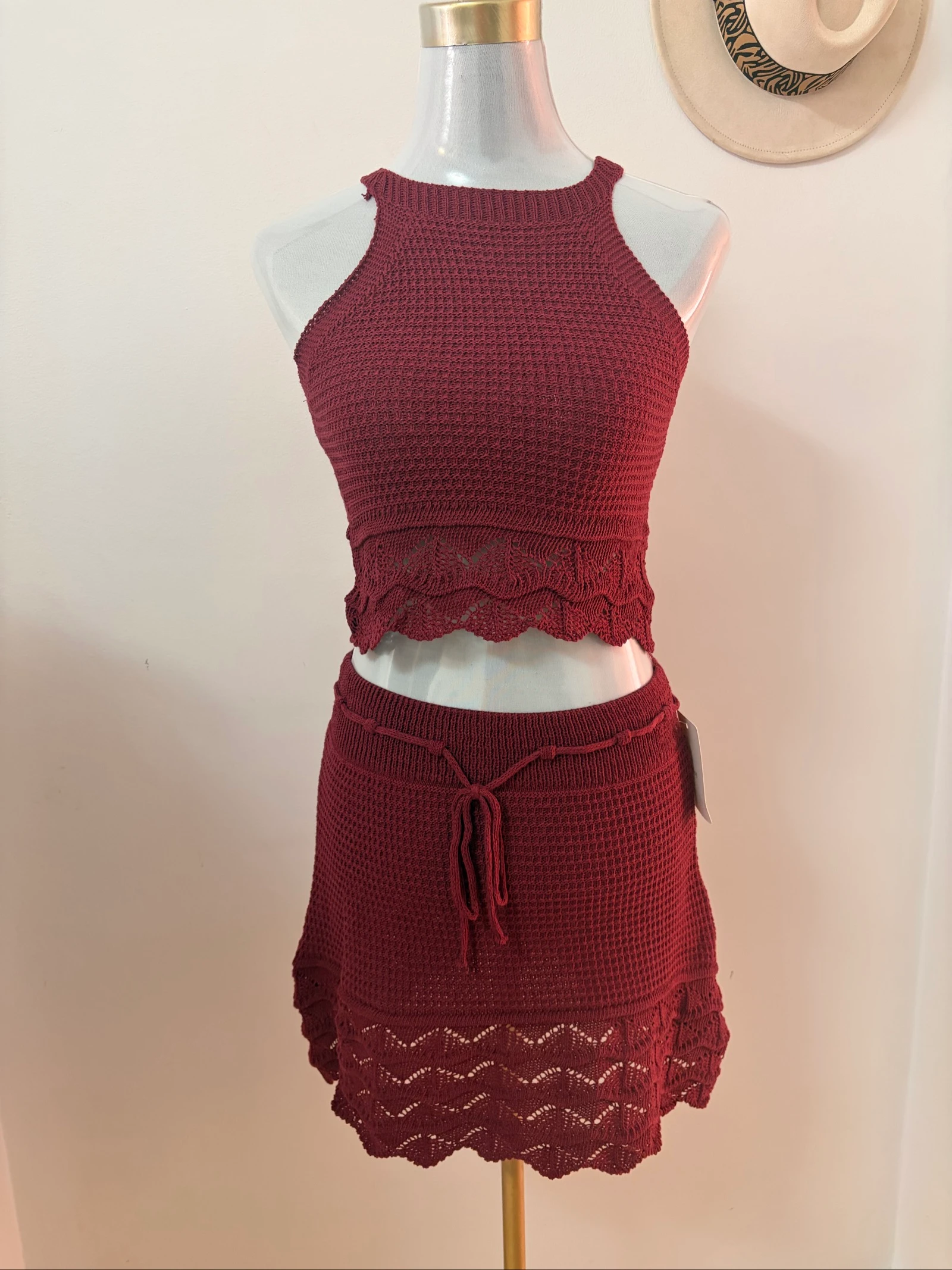 Bordeaux Cotton Crochet Set – photo 9
